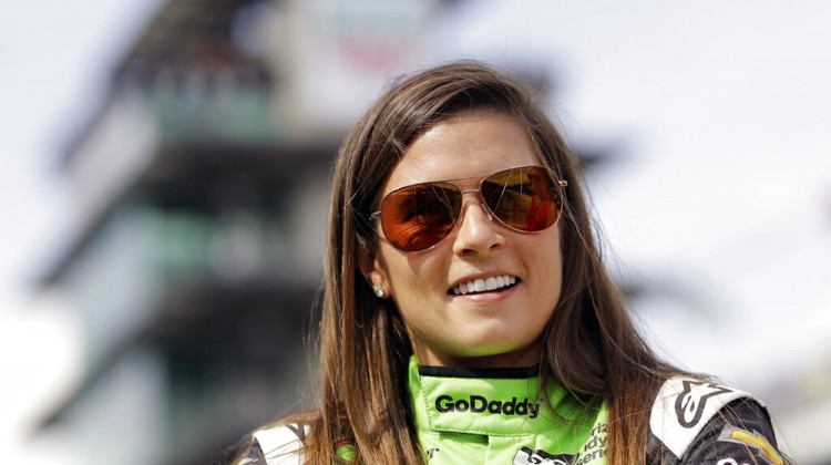 FILE - In this May 20, 2018, file photo, Danica Patrick waits during qualifications for the Indianapolis 500. Patrick will be on track once again as the pace car driver for this year’s race. - AP Photo/Darron Cummings, File