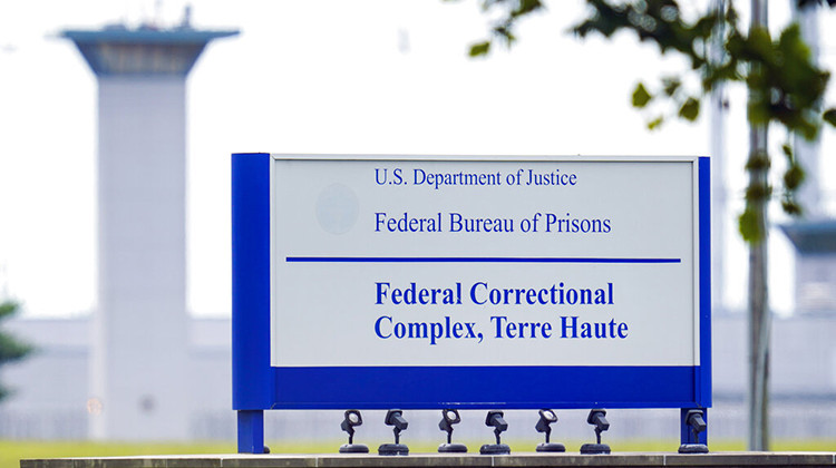 FILE - This Aug. 28, 2020, file photo shows the federal prison complex in Terre Haute, Ind. For the second time in two weeks, an inmate has been killed at one of the most secure federal prison facilities in the U.S.  - AP Photo/Michael Conroy, File