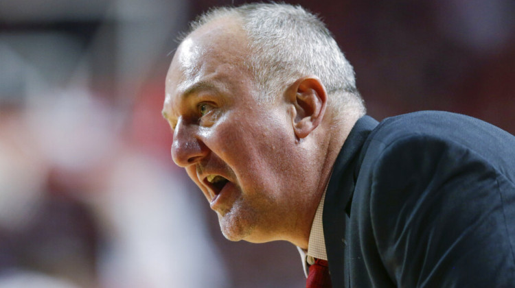 Ohio State coach Thad Matta shouts at a referee during the second half of the team's NCAA college basketball game against Nebraska in Lincoln, Neb., Jan. 18, 2017. Matta is returning to Butler, hired on Sunday, April 3, 2022 to coach the Bulldogs almost five years after he cited his health while stepping down at Ohio State. - (AP Photo/Nati Harnik)
