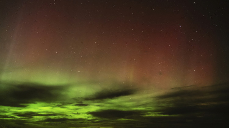 An aurora borealis, also known as the northern lights, is seen in the night sky in the early morning hours of Monday, April 24, 2023, near Washtucna, Wash. A solar storm forecast for Thursday, July 13, is expected to give skygazers in more than a dozen American states a chance to glimpse the Northern Lights.  - (AP Photo/Ted S. Warren, File)