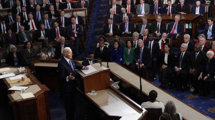 President Joe Biden delivers his State of the Union address to a joint session of Congress, at the Capitol in Washington, Thursday, March 7, 2024. - J. Scott Applewhite / AP