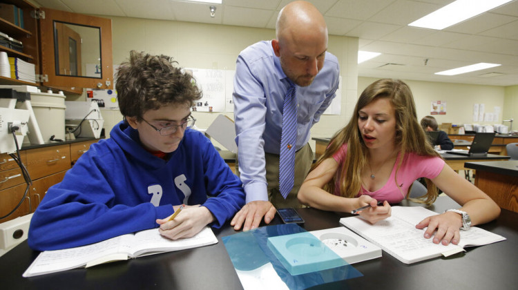 The $4.8 million grant through the federal Teacher and School Leader Incentive Program aims to increase teacher and school leader effectiveness to the roughly 200 educators across all five Beech Grove schools. - (AP Photo/Darron Cummings)