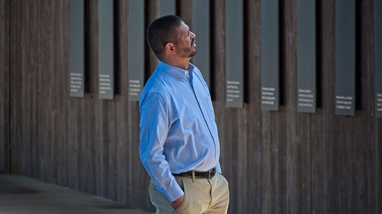 Newcomers Program principal Arturo Rodriguez tours the the National Memorial for Peace and Justice in Montgomery, Alabama. - Submitted photo