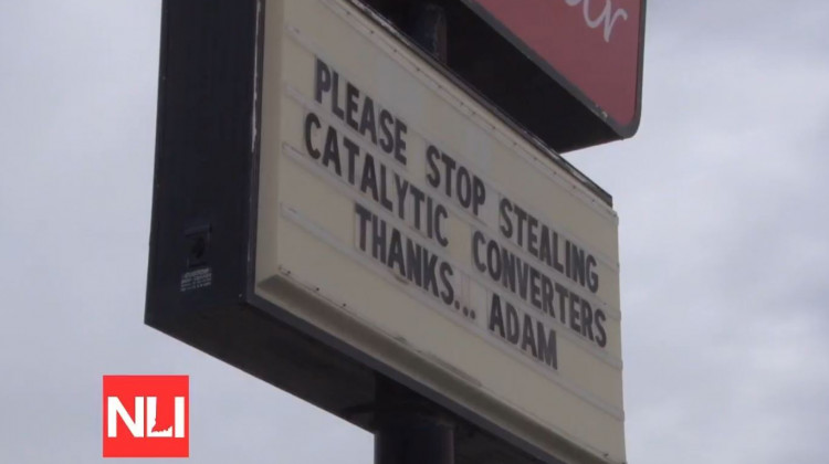 Last year, some cars outside Adam's Auto Repair in Muncie were stripped of catalytic converters while waiting to be worked on. - Terra Konieczny / Newslink Indiana