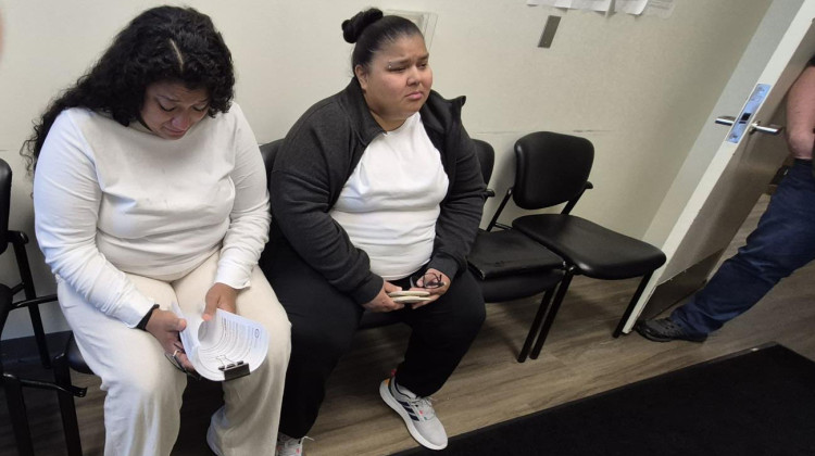 Azucena Marisol Gonzalez Ortiz (left) was at the immigration office when she learned she was being detained. - Photo credit Christian Mendoza