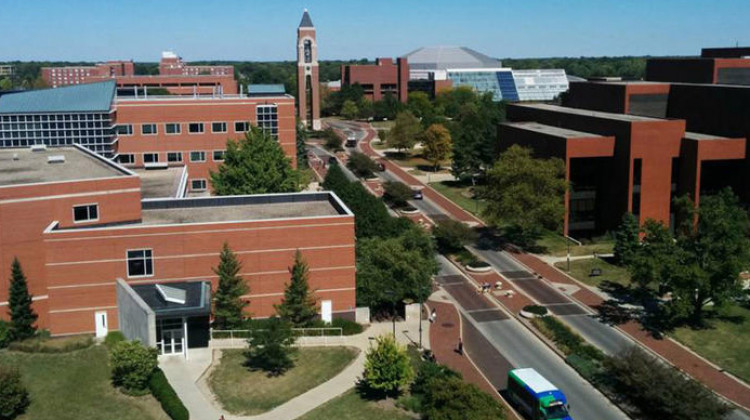 The Ball State University campus. - Stephanie Wiechmann/IPR News