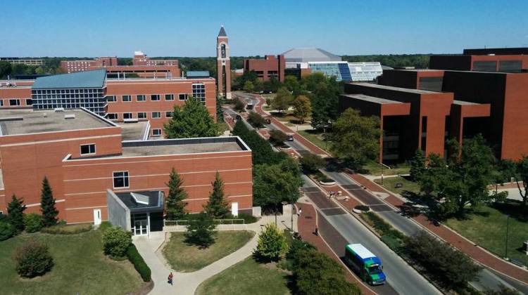 Ball State University says it was forced to eliminate 25 positions, curb travel and reduce supplies to avoid ending fiscal year 2019 with a budget shortfall. - FILE PHOTO: WFYI