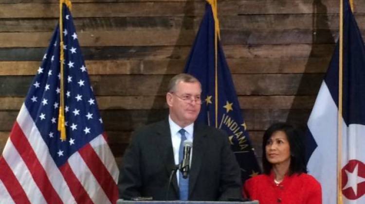 Mayor Greg Ballard announced he will not seek a third term in office at a press conference Thursday. - Christopher Ayers/WFYI