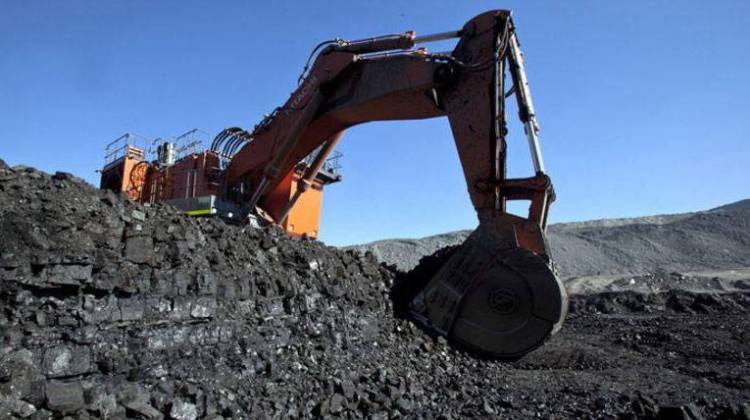 An excavator digs coal from the Bear Run mine near Dugger, Ind. - Peabody Energy