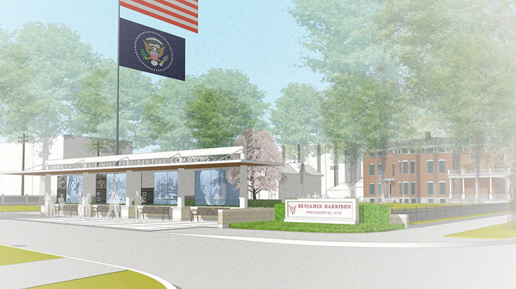 Plans for the $6 million project include a new plaza and outdoor commons area for visitors to the home of the only Indiana resident elected president of the United States. - Courtesy of Benjamin Harrison Presidential Site