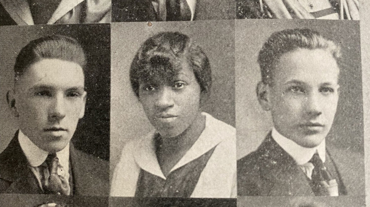A photo of Bessie Speights' yearbook photo from 1916. Speights graduated from Arsenal Tech High School that year. - (Dylan Peers McCoy/WFYI)