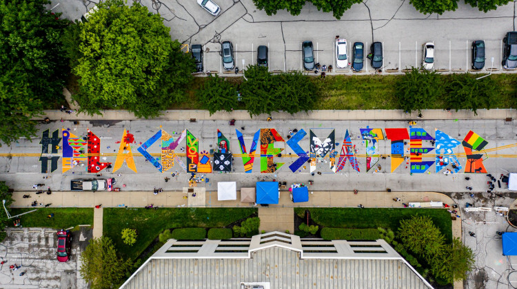 Artists Paint 'Black Lives Matter' Indianapolis Street Mural