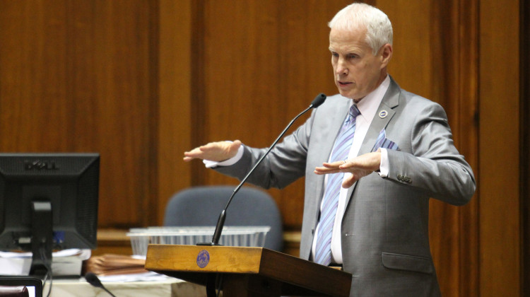 Only Rep. Bob Behning (R-Indianapolis), the author of HB 1376, spoke in favor of the bill in the House Elections and Apportionment Committee. - Lauren Chapman/IPB News