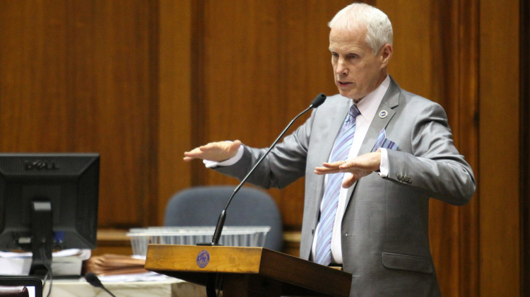 House Education Committee Chair Bob Behning (R-Indianapolis) speaks during a committee meeting.  - Lauren Chapman/IPB News