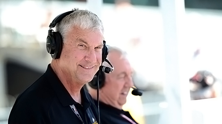 Bob Jenkins anchored IndyCar races on television and was a frequent contributor to the public address system at IMS. - Provided by Indianapolis Motor Speedway