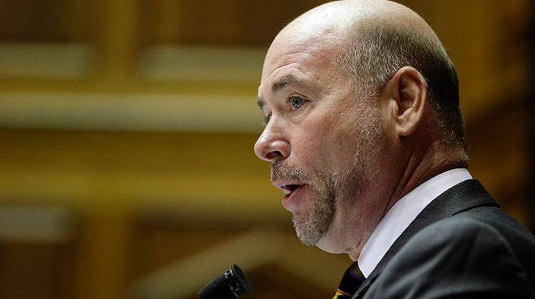 Speaker of the House Brian Bosma, R-Indianapolis, speaks during Organization Day at the Statehouse Tuesday, Nov. 19, 2013, in Indianapolis.  - AP Photo/Darron Cummings