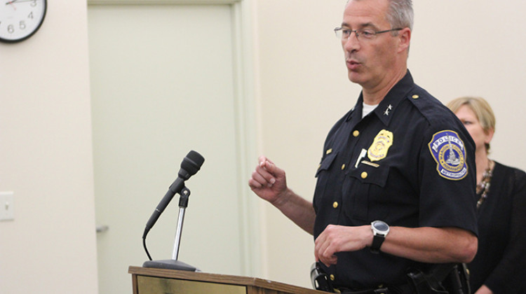 IMPD Chief Bryan Roach speaks at a press conference Tuesday. - Erica Irish/IPB News