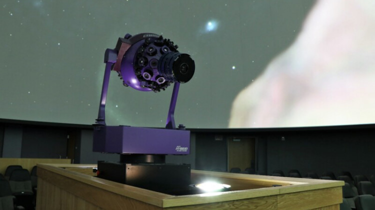 The star projectors at the Charles W. Brown Planetarium use many computers to produce 4K images of the stars.  - Ball State University