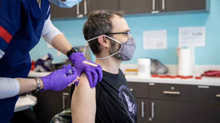 A person receives a COVID-19 vaccination at the Ball State University clinic location, operated by the Delaware County Health Department. - FILE Photo: Ball State University on Facebook