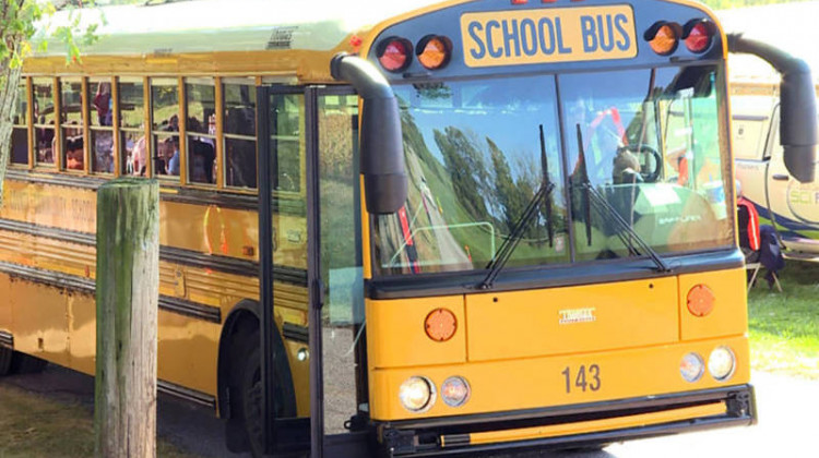 A law that went into effect earlier this year makes says drivers caught illegally passing stopped school buses can face penalties including fines of up to $5,000 or have their license suspended for up to a year.  - FILE: Jeanie Lindsay/IPB News