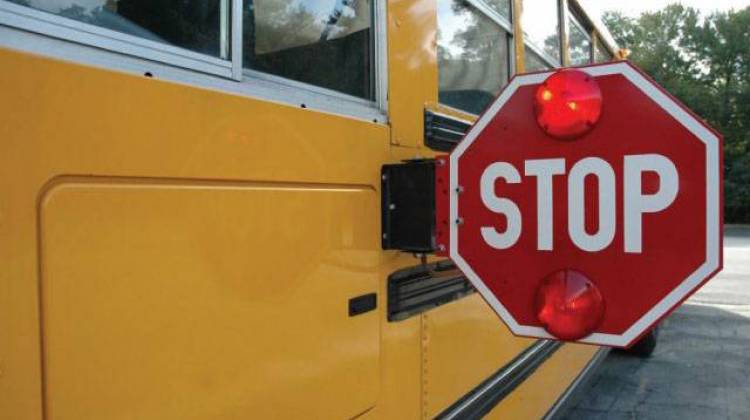 Lebanon Community School Corporation is installing cameras on its buses that record footage each time a stop arm is deployed. - stock photo