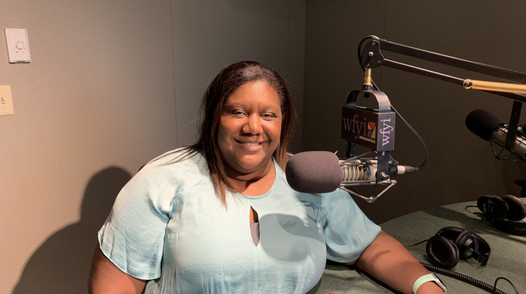 The Indiana Re-Entry Program is run by CareSource, one of the health care companies that the state contracts with to provide Medicaid. Care Source medical director Dr. Cameual Wright gave an overview of the program. - Jill Sheridan/IPB News