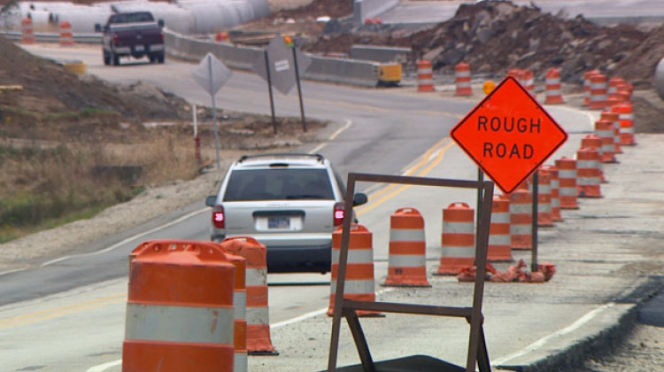 Construction of I-69 in Monroe County. - FILE PHOTO: WFIU