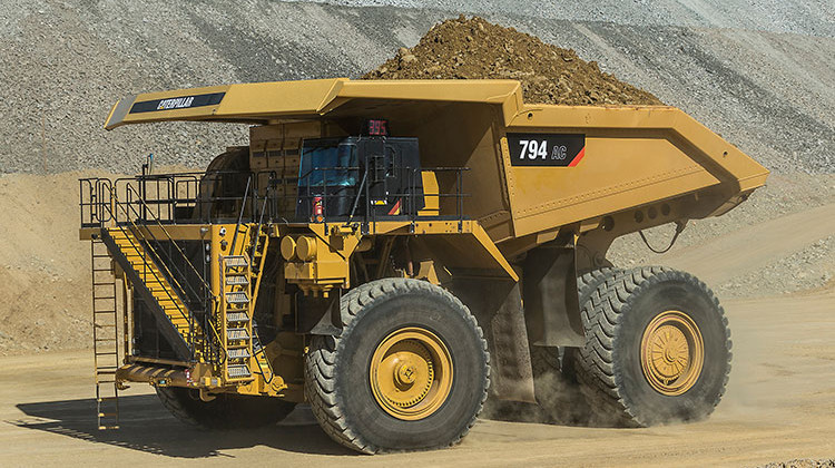 Caterpillar's Lafayette facility manufactures large engines for machinery like this mining truck. - Courtesy Caterpillar