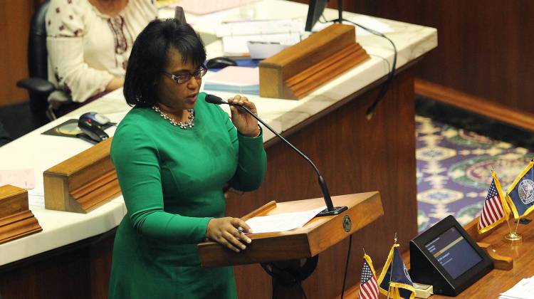 Indiana Black Legislative Caucus Chair Rep. Cherrish Pryor (D-Indianapolis) says the events help lawmakers tell constituents about the results of the legislative session and give citizens an opportunity to connect with their government.  - (Lauren Chapman/IPB News)