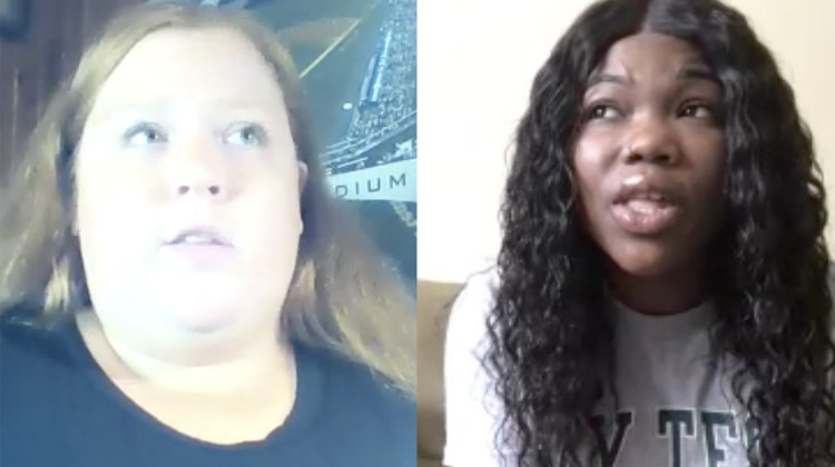 Stephaney Knight (left) and Dejuna Rodriguez (right) were named to the Indiana Commission on Improving the Status of Children after lawmakers early this year created the youth member positions. - (Screenshot of Zoom call)