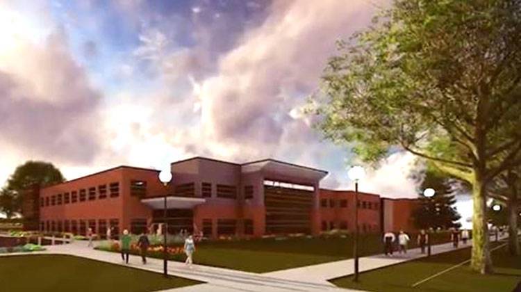 A rendering of the Lockie and Augustus Chinworth Center, expected to open at the start of the 2019-20 academic year. - Courtesy Manchester University