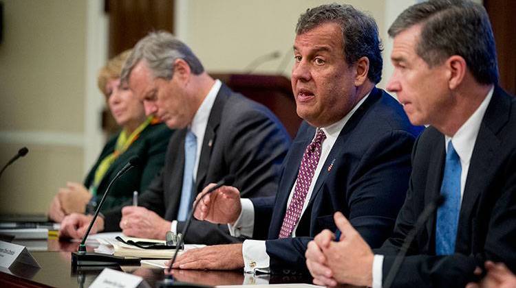 New Jersey Gov. Chris Christie, who is chairman of President's Commission on Combating Drug Addiction and the Opioid Crisis, speaks during a meeting in the Eisenhower Executive Office Building on the White House Complex, Wednesday, Sept. 27, 2017, in Washington.  - AP Photo/Andrew Harnik