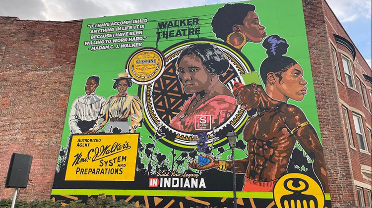 The new mural is located at the corner of Indiana Ave. and Senate Ave. - Sydney Dauphinais