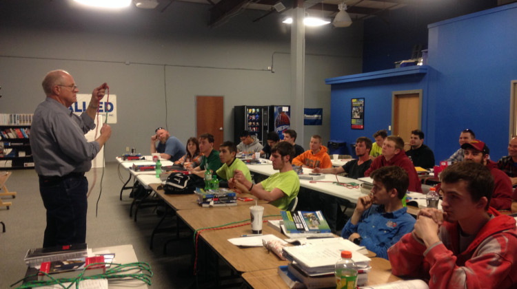 Apprentices taking a class with the Central Indiana Independent Electrical Contractors.  - Courtesy Central Indiana IEC