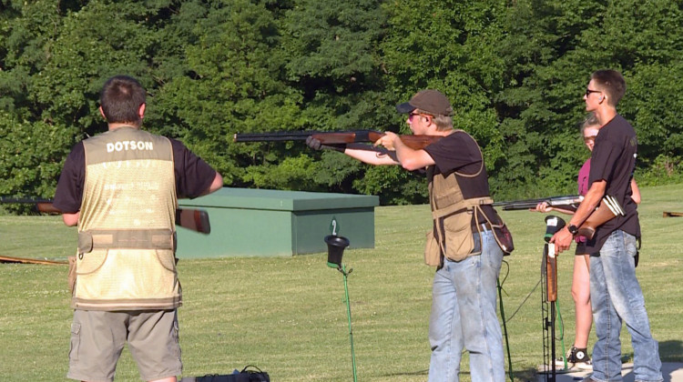 Lapel High School trap team at the Fall Creek Valley Conservation Club students practice over the summer. School-backed teams are a growing trend in Indiana and across the country.   - Payton Knobeloch/The Inbox