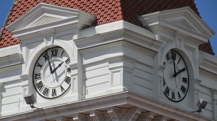 The clock tower of the old Lake County Courthouse, Crown Point. - Chris Light/CC-BY-SA-4.0