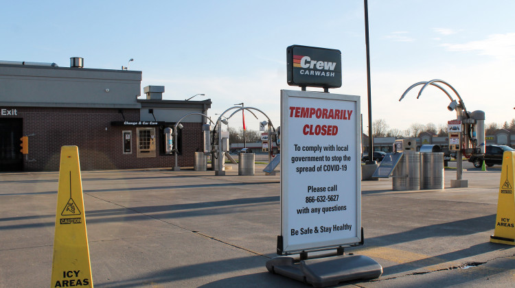 After Gov. Eric Holcomb's "Stay-At-Home" order went into effect, non-essential businesses were required to close – including car washes, hair salons and spas.  - Lauren Chapman/IPB News