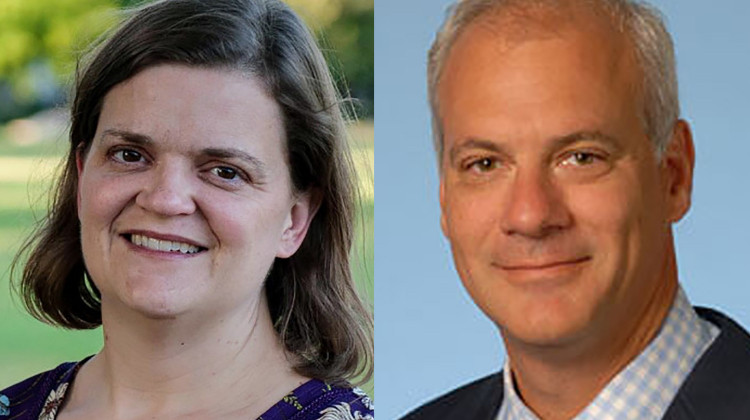 Dr. Melissa Collier, left, will join the state health department and Dr. Daniel Rusyniak, right, will join the state Family and Social Services Administration. - Photos courtesy of LinkedIn, Indiana University