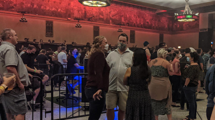 Concert goers were asked to show proof of vaccination and wear masks as the delta variant continues to drive new COVID-19 cases in Indiana. - (Lauren Chapman/IPB News)