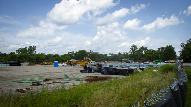 Construction work is underway on the site at the corner of 38th Street and Sheridan Avenue. - Doug Jaggers/WFYI