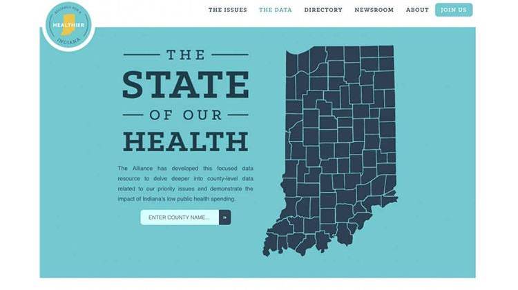 Screenshot from HealthierIndiana.org