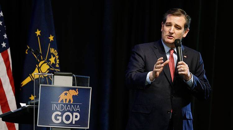 Republican presidential candidate, Sen. Ted Cruz, R-Texas, speaks during the Indiana Republican Party Spring Dinner Thursday, April 21, 2016, in Indianapolis. - AP Photo/Darron Cummings