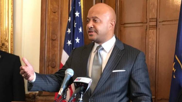 Attorney General Curtis Hill says he'll continue to live in Indianapolis, as he has since taking office in January. - Brandon Smith/IPB