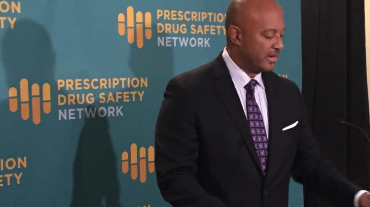 Attorney General Curtis Hill announces the expansion at the annual Drug Abuse Symposium. - Jill Sheridan/IPB News