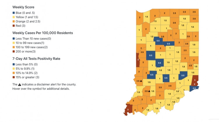 Higher-Risk Locations For COVID-19 Spread Double In Indiana