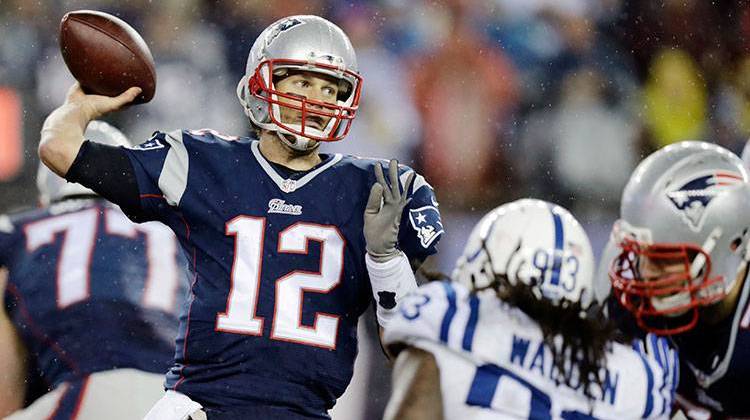 New England Patriots quarterback Tom Brady (12) passes against the Indianapolis Colts during the second half of the AFC Championship game. - AP Photo/Charles Krupa, File