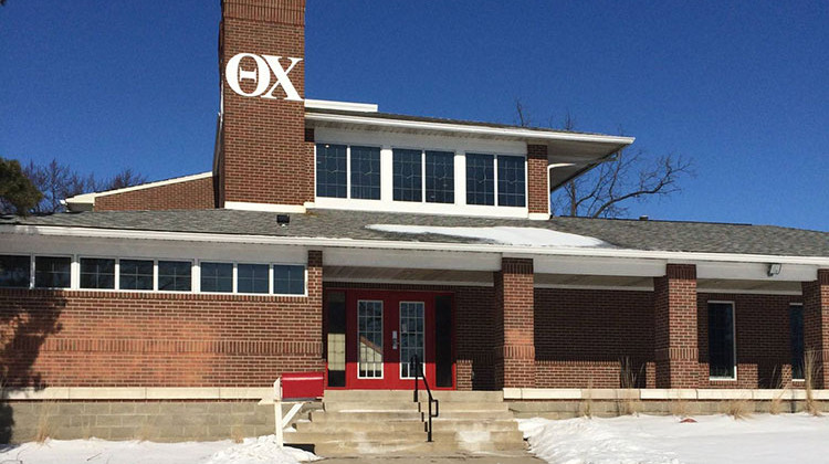 The Theta Chi house sits along Riverside Avenue near the Ball State campus. - Theta Chi National