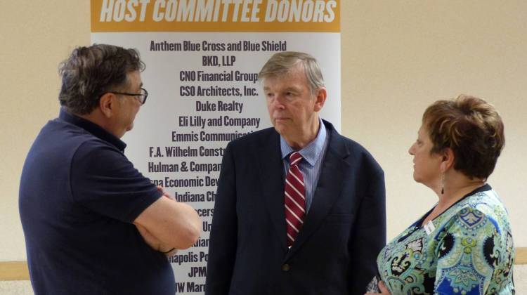 500 Historian Donald Davidson and race fans at Beech Grove Chamber of Commerce. - Leigh DeNoon