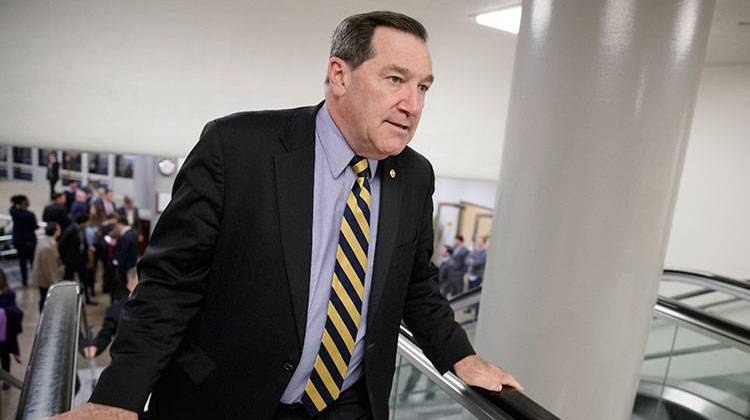 Sen. Joe Donnelly, D-Ind., on Capitol Hill in Washington, Friday, April 7, 2017. - AP Photo/J. Scott Applewhite