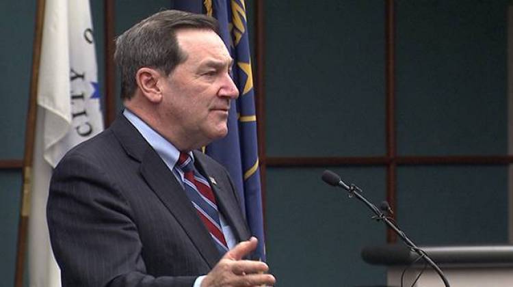 U.S. Sen. Joe Donnelly (D-Indiana) was part of a bipartisan groupthat brokered the deal to re-open the government after a three-day shutdown. - Steve Burns/WTIU/File